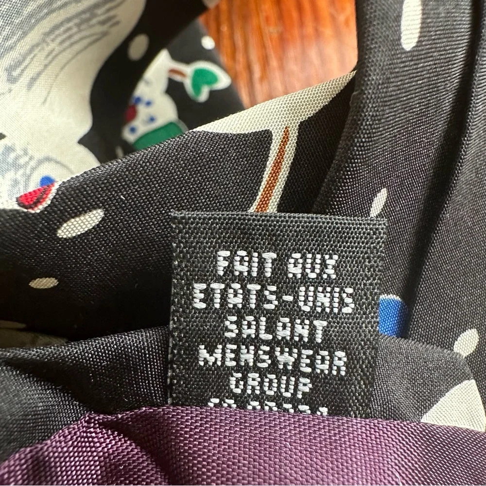 Vintage 90s Salant x Save the Children snowman tie